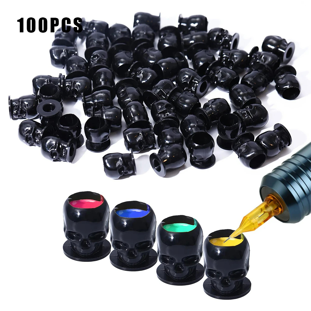 อุปกรณ์สัก Allosaurus ใหม่พรมแดนกะโหลกและกระดูกข้ามรอยสัก 200pcs / ถุงรูปแบบบาธานที่มีสรรค์