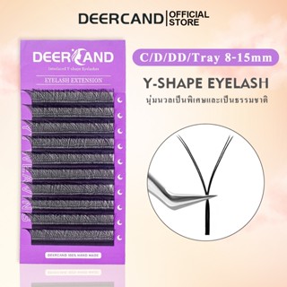 Deercand yy ขนตาปลอม ขนมิงค์ สีดํา สีน้ําตาล 8-14 มม.