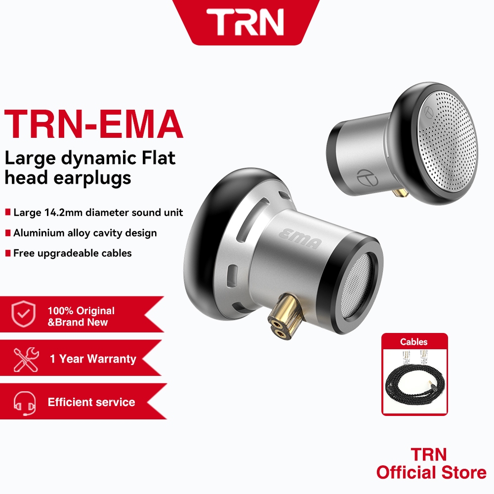 TRN EMA หูฟัง 14.2 มม.แบบไดนามิกไฮไฟ IEM เบสพร้อมสายไมโครโฟน