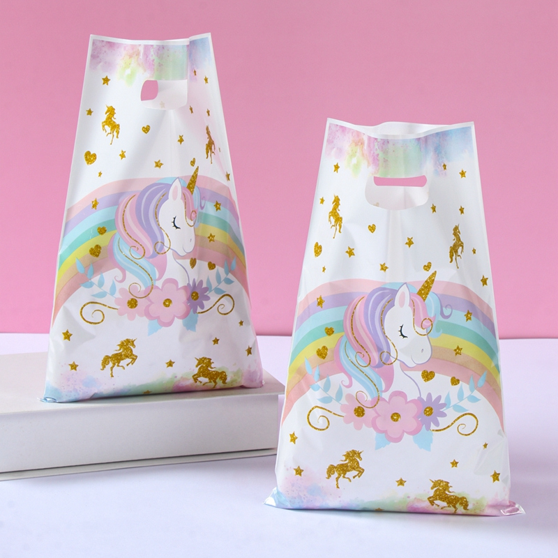10/25/50pcs Rainbow Unicorn Loot กระเป ๋ าสําหรับวันเกิดแฟนตาซียูนิคอร ์ นสารพัดกระเป ๋ าวันเกิดเด ็ กอาบน ้ ํา Party ความต ้ องการอุปกรณ ์