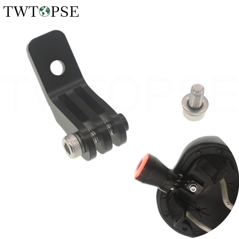 Twtopse จักรยานด ้ านหลัง Mount สําหรับเบาะอาน Brompton พร ้ อมรูยึด Fit Gopro กล ้ อง Rack Bracket