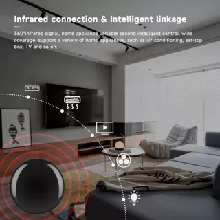 Tuya WiFi IR รีโมทคอนโทรลสมาร์ทระยะไกล Universal อินฟราเรด Controller สําหรับเครื่องปรับอากาศทํางานร่วมกับ Alexa Google Home