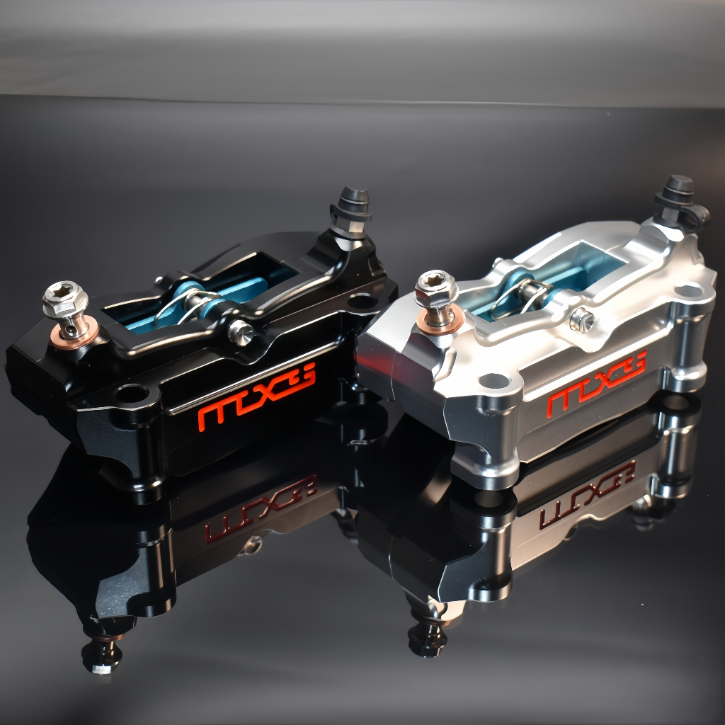 Moto ซ ้ ายขวาสากลอัพเกรดแข ่ ง 4 ลูกสูบเบรค calipers CNC เบรคหลัง Gp4 RX Radial เบรค Caliper 100 มม.ติดตั ้ ง