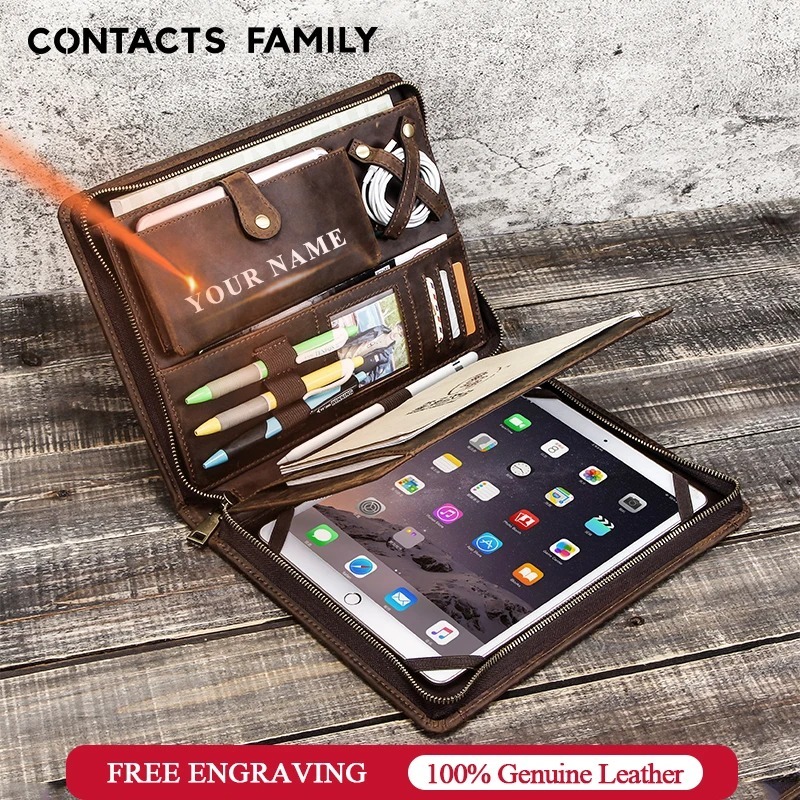 CONTACTS FAMILY หนัง Portfolio สําหรับ Pro 11 7th 8th 9th 10th Generation Air 5th 6th 4th 10.9 Air 5 กรณี Pro 10.5 9.7 ฝาครอบ แท็บเล็ตแท็บเล็ต
