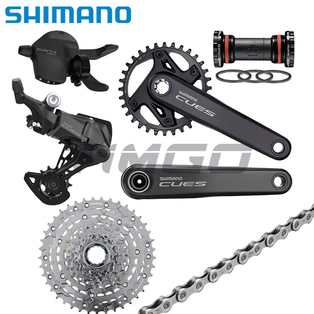 Shimano Cues U4000 MTB จักรยาน 19 ความเร็ว Groupset FC-U6000 Crankset BB-MT501 ด้านล่างวงเล็บ RD-U40