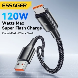Esssger 120W 6A USB A ถึง Type C สายชาร์จข้อมูลอย่างรวดเร็วสําหรับ xiaomi redmi black shark โทรศัพท์มือถือ