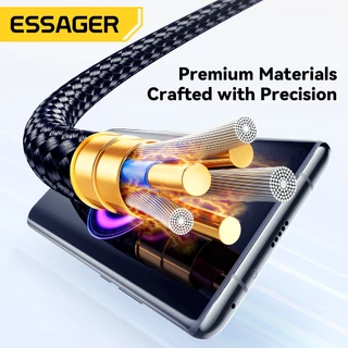 Esssger 120W 6A USB A ถึง Type C สายชาร์จข้อมูลอย่างรวดเร็วสําหรับ xiaomi redmi black shark โทรศัพท์มือถือ
