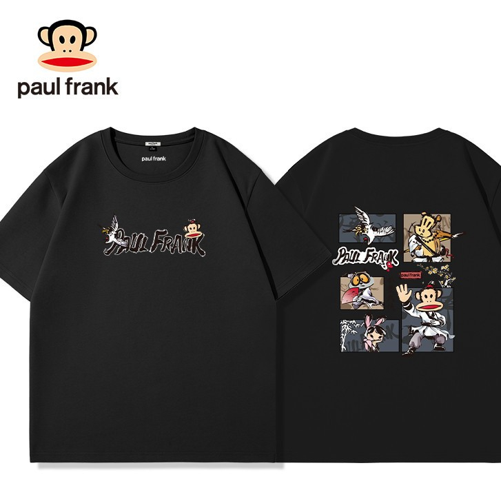 พอล ฟราน/ลิงปากใหญ่แห่งชาติอินเทรนด์ศิลปะการต่อสู้พิมพ์เสื้อยืดแขนสั้นผ้าฝ้ายแท้ฤดูร้อนผู้ชายผู้หญิงสไตล์เดียวกัน
