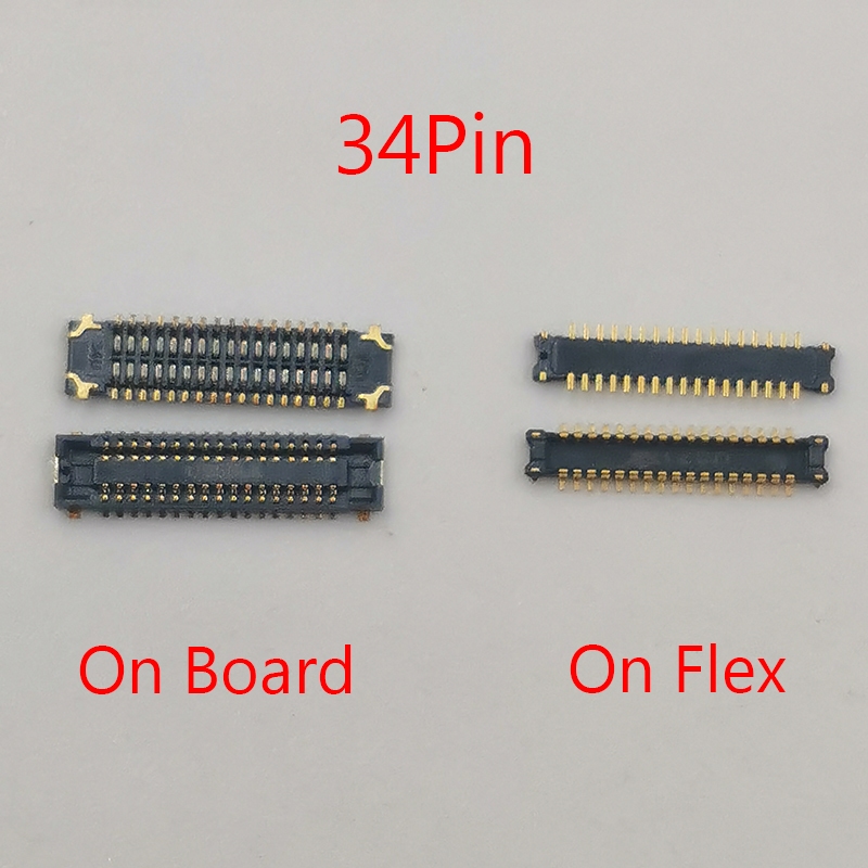 2-5pcs 34pin จอแสดงผล LCD FPC Connector On Board สําหรับ Samsung J7 Prime G610 G610F G6100 G610M J5 