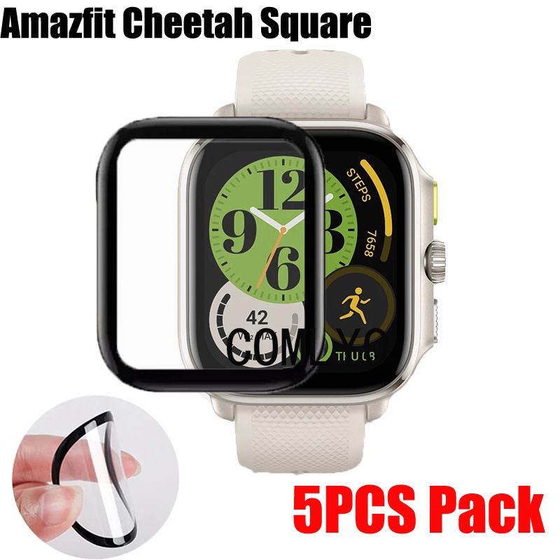 สําหรับ Amazfit Cheetah Square สมาร ์ ทนาฬิกาป ้ องกันหน ้ าจอป ้ องกัน 3D Full Cover Curved Soft Film