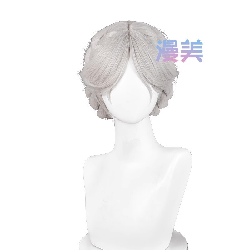 Identity V ONCE Bloody Queen skin Promised Day Mary Cosplay Wig 43cm Warm Gray Wigs ราคา ถูกที่สุด ดีลบีเคเค แกลเลอรีภาพที่ 6