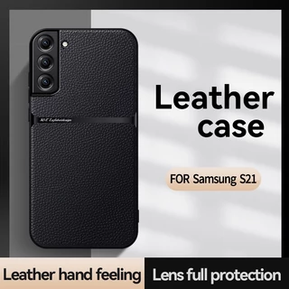 สําหรับ Samsung Galaxy S21 / Samsung S21 Ultra / Samsung S21 FE / Samsung S21 + / Samsung S21 Plus , น ้ ําหนักเบา , ป ้ องกันการหล ่ น , เคสโทรศัพท ์ หนังวัวคุณภาพสูง