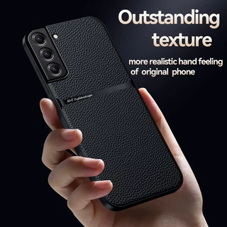 สําหรับ Samsung Galaxy S21 / Samsung S21 Ultra / Samsung S21 FE / Samsung S21 + / Samsung S21 Plus , น ้ ําหนักเบา , ป ้ องกันการหล ่ น , เคสโทรศัพท ์ หนังวัวคุณภาพสูง