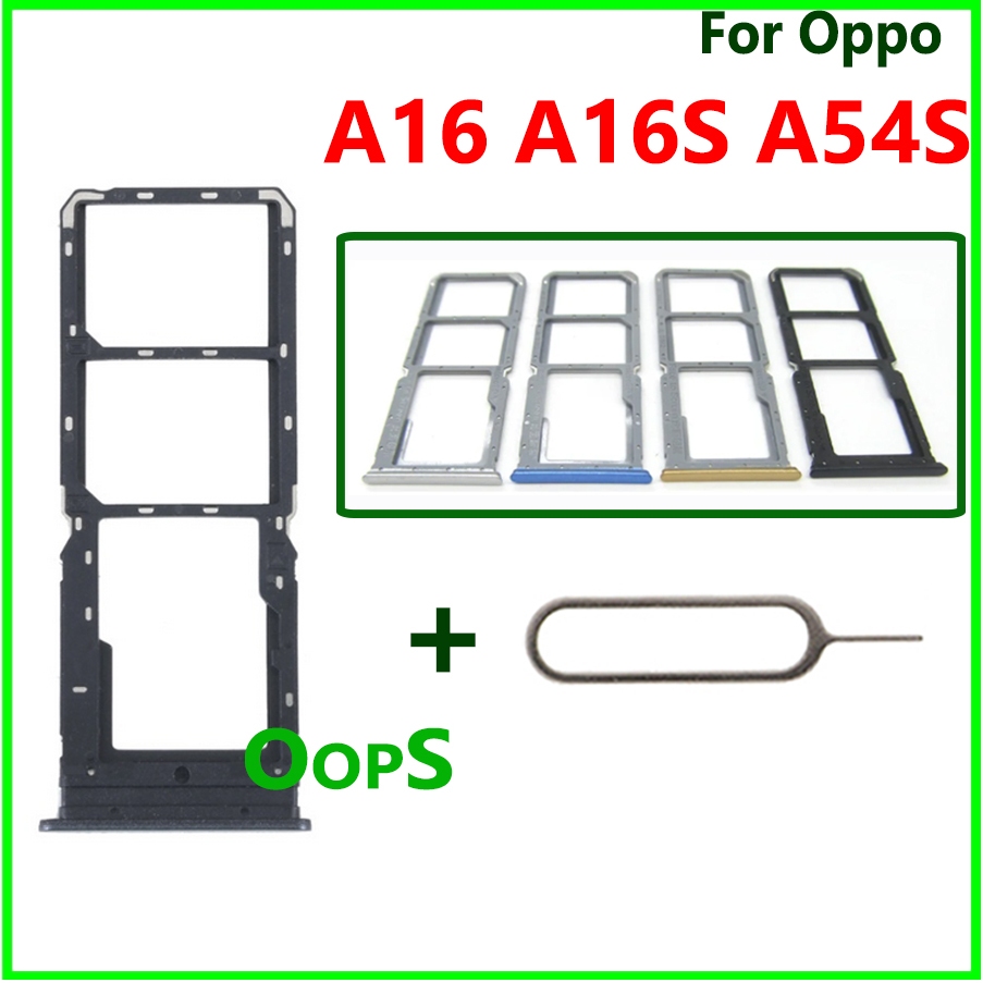 ถาดซิมสําหรับผู้ถือบัตร OPPO A16 A16S A54S พร้อมพิน