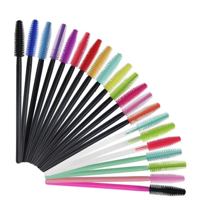 50 ชิ้นทิ้งคริสตัลขนตาแปรงมาสคาร่า Wands Applicator Diamond Eye Lash แปรง Eyelash Extension ผู้หญิงแต่งหน้าเครื่องมือ