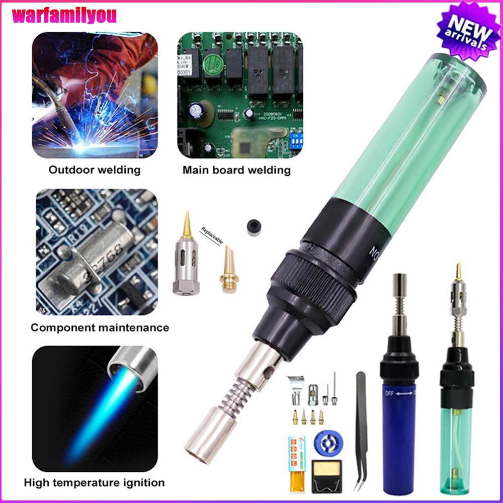 【warmfamilyou】ชุดหัวแร้งบิวเทน Mt-100 14 in 1 สําหรับรถยนต์ ยานยนต์