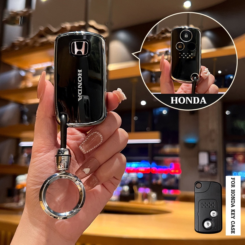 Honda CRV Gen4/Accord G8/Civic fb/City/CRV/Step Wagon รถ 2/3 ปุ่ม TPU ฝาครอบกุญแจรีโมทกรณีปลอก - รูปที่ 3