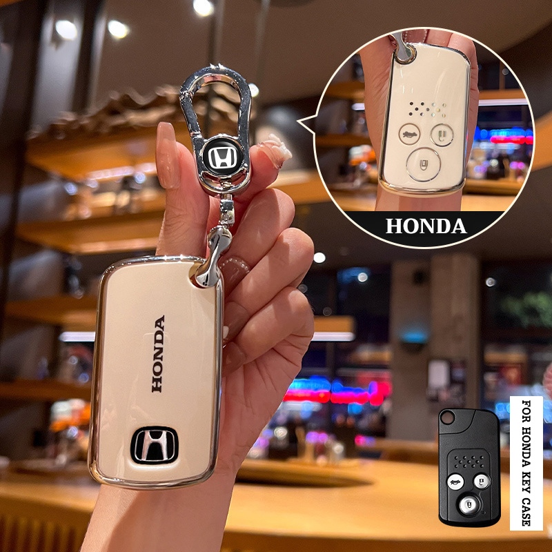 Honda CRV Gen4/Accord G8/Civic fb/City/CRV/Step Wagon รถ 2/3 ปุ่ม TPU ฝาครอบกุญแจรีโมทกรณีปลอก - รูปที่ 5