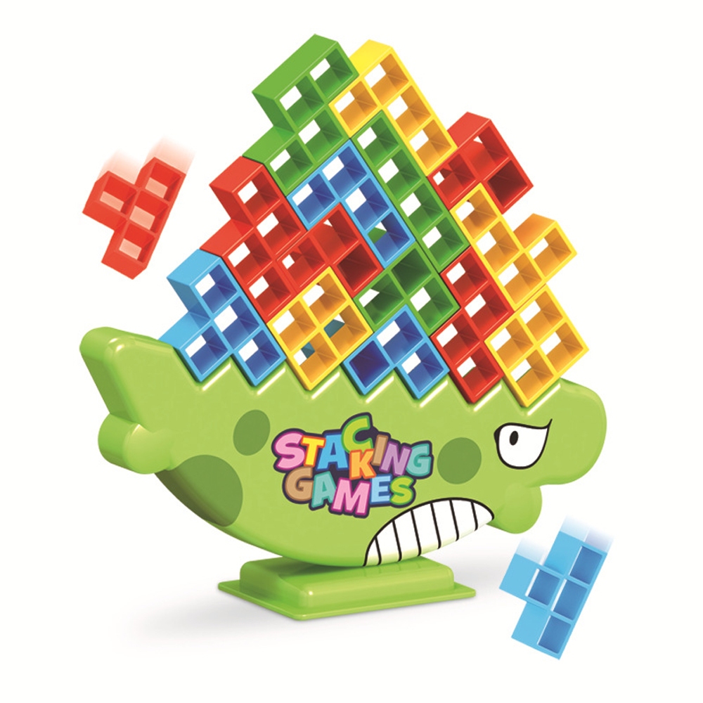 เกม Tetra Tower Tetris ของเล่นบล็อกตัวต่อสมดุล ของเล่นบล็อกซ้อนประกอบของเล่นเพื่อการศึกษาสําหรับเด็ก