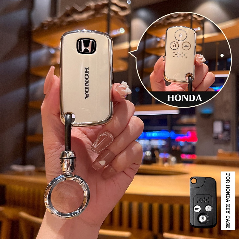 Honda CRV Gen4/Accord G8/Civic fb/City/CRV/Step Wagon รถ 2/3 ปุ่ม TPU ฝาครอบกุญแจรีโมทกรณีปลอก - รูปที่ 4