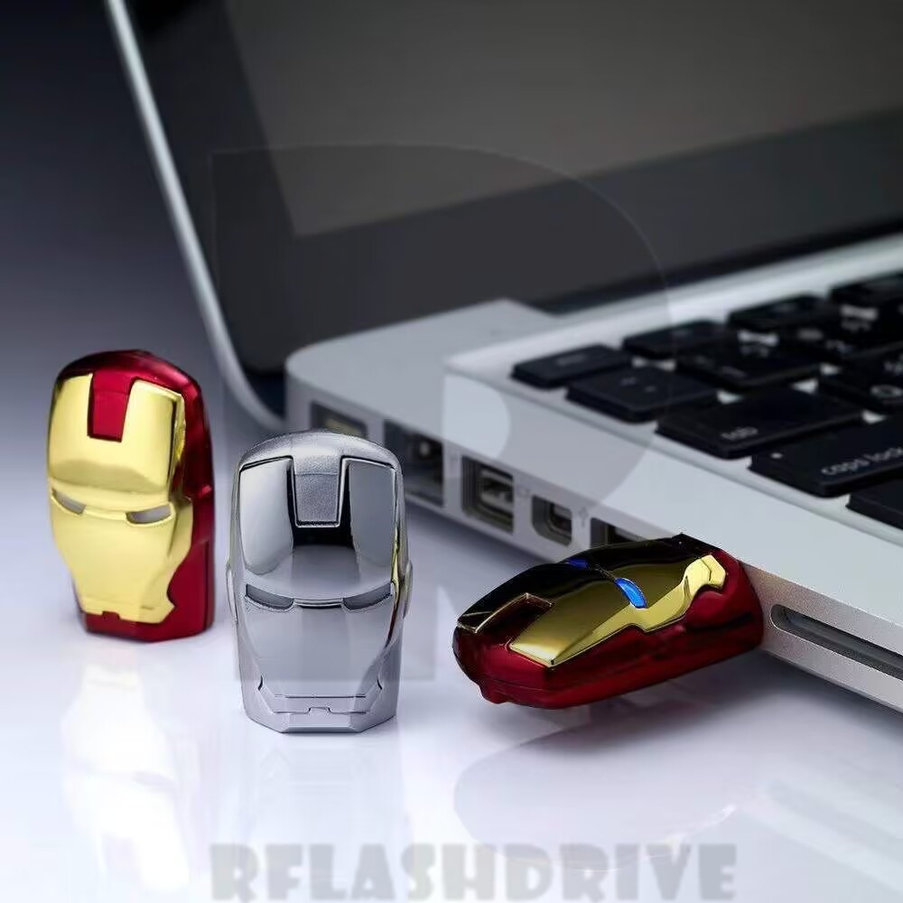 ส่วนบุคคลโลหะ Iron Man Tila แฟลชไดรฟ์ USB ความเร็วสูง Thumb Drive Mini Drive USB 2.0 1GB 2GB 4GB 8GB 16GB 32GB 64GB 128GB 2TB ในสต็อก