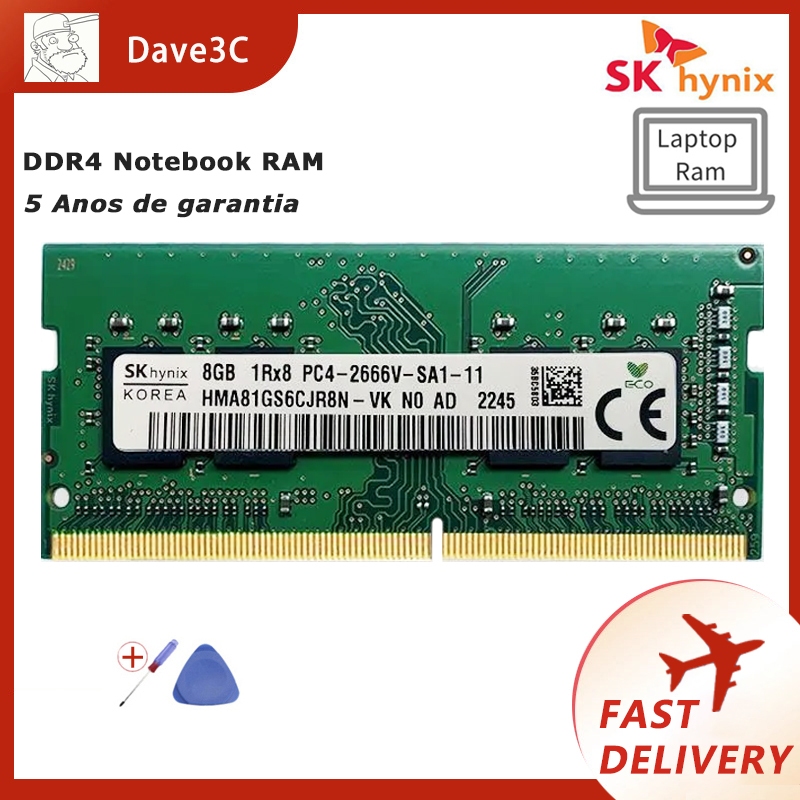 Sk hynix ddr4 โน๊ตบุ๊ค RAM 4gb 8gb 16gb 3200mhz 2666mhz 2400mhz 2133mhz Notebook RAM หน่วยความจําแล็