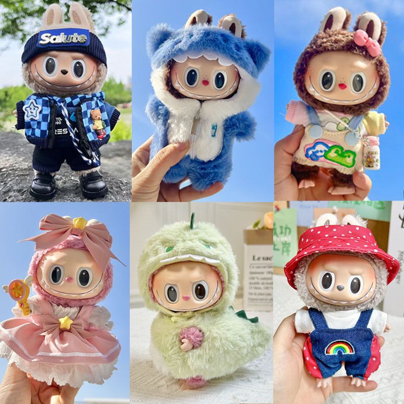 ชุด labubu ชุดลาบูบู้, เสื้อผ้า หมวก รองเท้า น่ารักมากมาย, ชุดลาบูบู้ v2(ไม่รวมตุ๊กต
