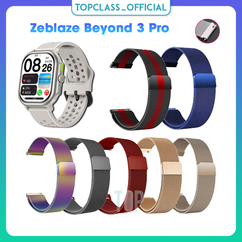 เปลี ่ ยนสายโลหะแม ่ เหล ็ กสําหรับ Zeblaze Beyond 3 Pro Smart Watch