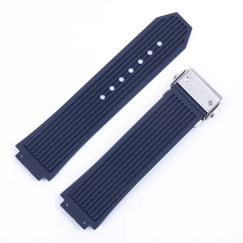 เหมาะสําหรับ Hengbao สายนาฬิกาชายยาง HUBLOT Hengbao/UBLOT สายนาฬิกาซิลิโคนระเบิด 25 * 17 มม .