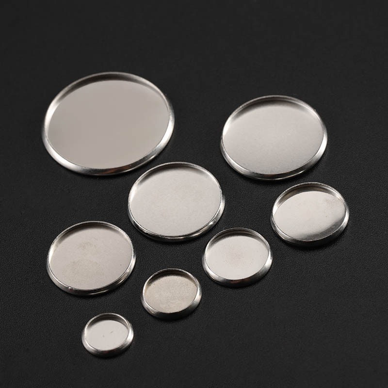 20pcs สแตนเลส Cabochon Cameo ฐานรอบ Bezel ถาดฐานเปล่า Fit 6-30 มม.Cameo การตั้งค่าฐานสําหรับเครื่องประดับทํา DIY