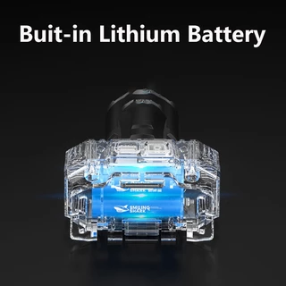 SmilingShark TD0181 ไฟฉายคาดหัว LED ซุปเปอร์ไบรท์ P50 4500lm ซูมได้ ไฟหน้า 5โหมด Type-C ชาร์จใหม่ได้ กันน้ำสำหรับตั้งแคมป์เดินป่ากลางแจ้งวิ่ง