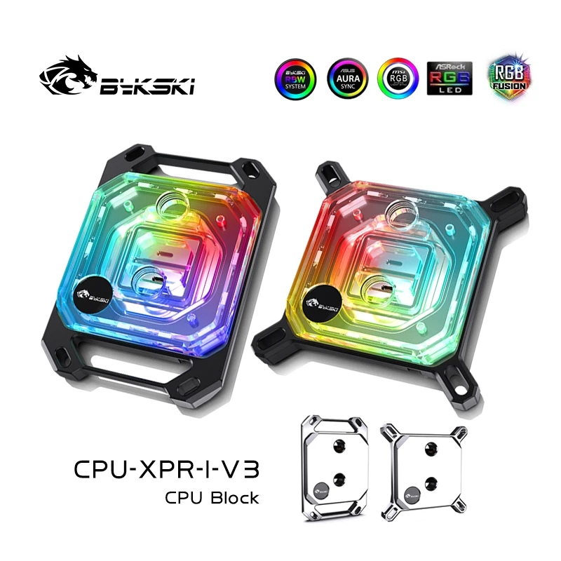 Bykski CPU Block ใช้สําหรับ INTEL LGA115X 1200 1700 2011/AMD Ryzen 3/5/7 X470 X570 Water Cooler หม้อ