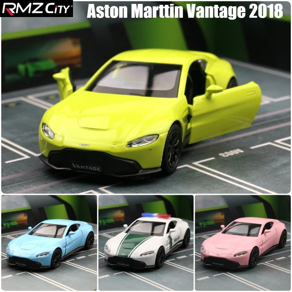 Rmz CITY 1/36 Aston Martin Vantage 2018 จําลอง Die Cast รถรุ ่ น Diecast โลหะผสมโลหะ Miniature ดึงกลับคอลเลกชันของขวัญสําหรับชายเด ็ ก
