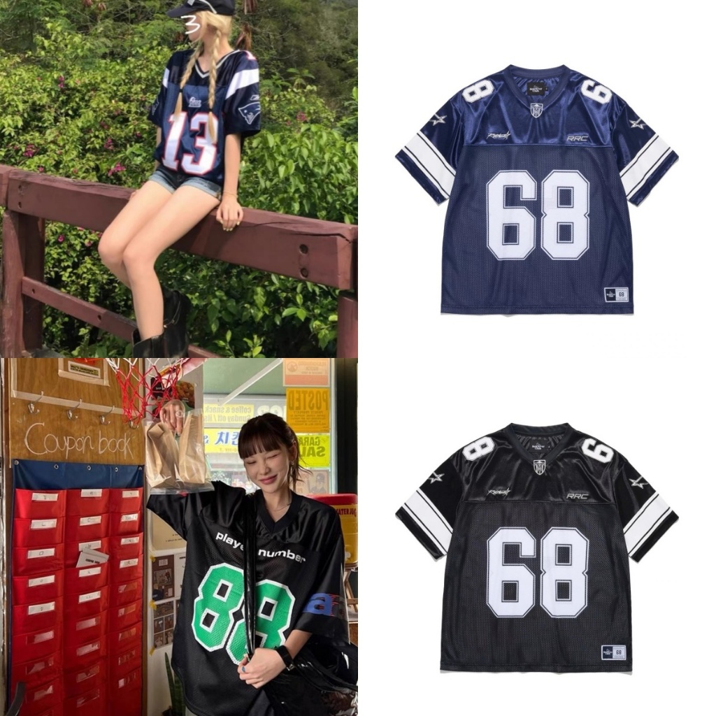 เสื ้ อยืดผู ้ หญิง Street Trend เสื ้ อยืดแขนสั ้ นคอวีโอเวอร ์ ไซส ์ เกาหลีขนาดใหญ ่ สบาย