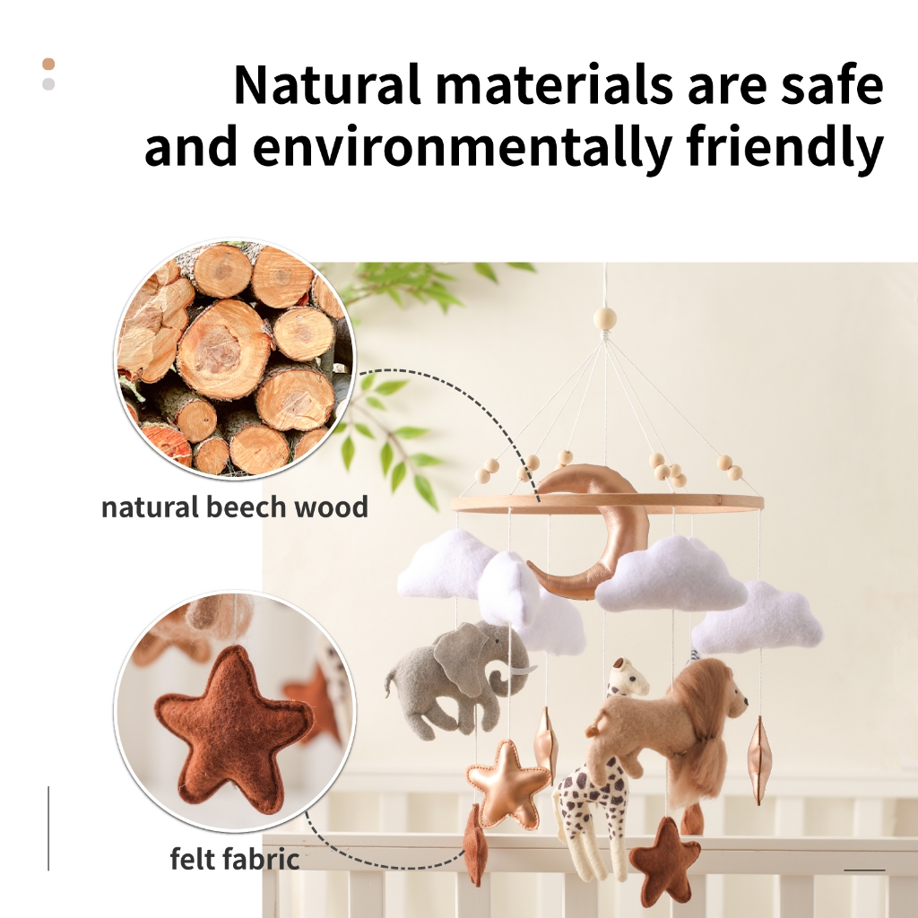 เปลเด ็ กมือถือ Sensory Toy, Nordic แขวนเตียง Bell Toy, ทารกแรกเกิด Rattles เครื ่ องประดับมือถือสําหรับตกแต ่ งบ ้ านของขวัญวันเกิด - รูปที่ 4