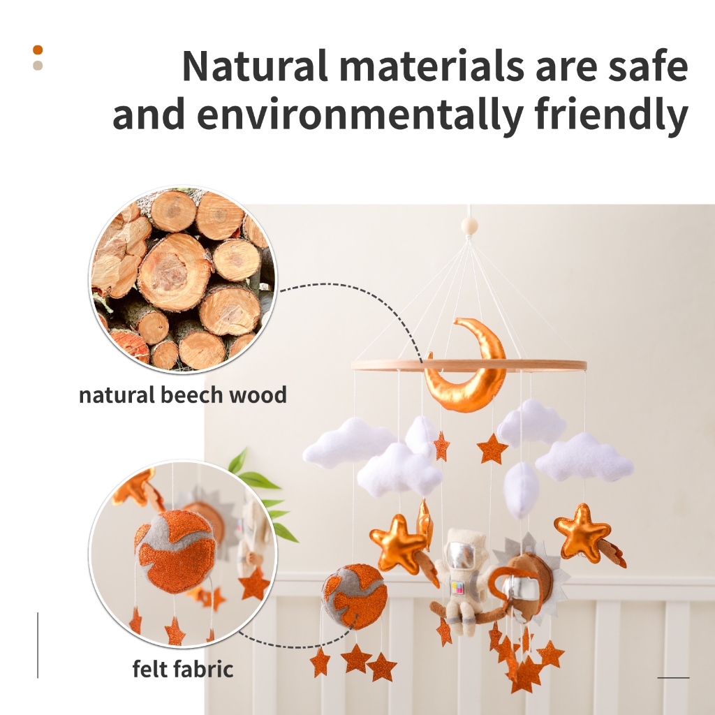 เปลเด ็ กมือถือ Sensory Toy, Nordic แขวนเตียง Bell Toy, ทารกแรกเกิด Rattles เครื ่ องประดับมือถือสําหรับตกแต ่ งบ ้ านของขวัญวันเกิด - รูปที่ 5