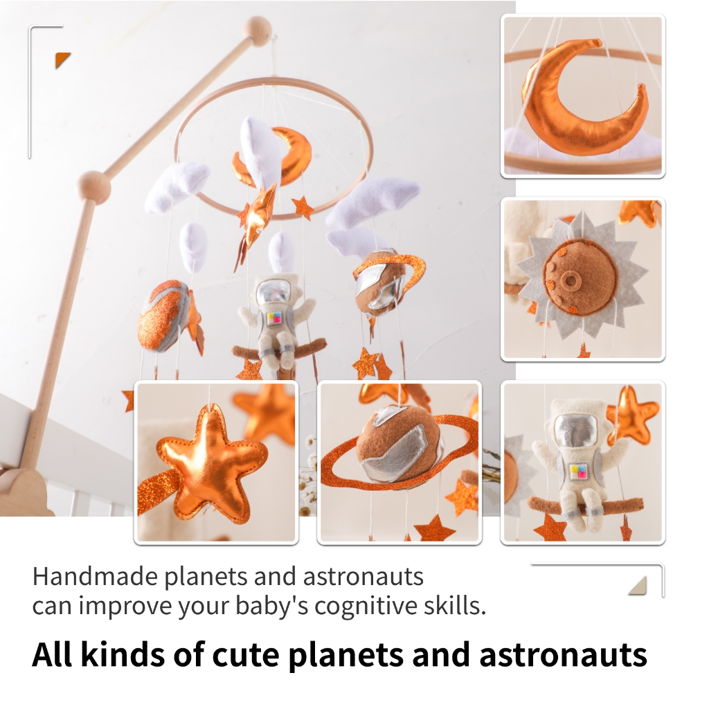 เปลเด ็ กมือถือ Sensory Toy, Nordic แขวนเตียง Bell Toy, ทารกแรกเกิด Rattles เครื ่ องประดับมือถือสําหรับตกแต ่ งบ ้ านของขวัญวันเกิด - รูปที่ 6