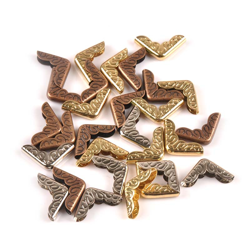 50pcs 15x15x3 มม.เงิน/ทอง/Bronze Photo มุม Protectors อัลบั้ม Menus มุมโลหะสําหรับหนังสือโฟลเดอร์ Scrapbooking Decor หัตถกรรม CP2202