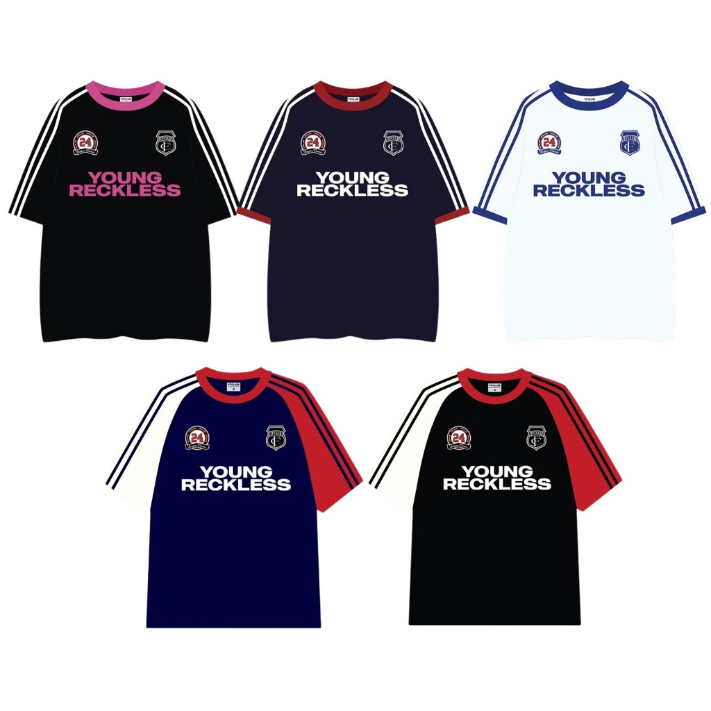 [ มาใหม ่ ] เสื ้ อยืด Reckless Unisex Jean T-shirt Mix oversize เสื ้ อกีฬาหลวม streetwear hottrend 2024