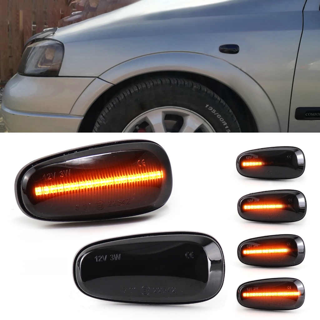 2 ชิ้น LED แบบไดนามิกไฟเลี้ยวด้านข้างสําหรับ Opel Zafira A 1999-2005 A Astra G 1998-2009