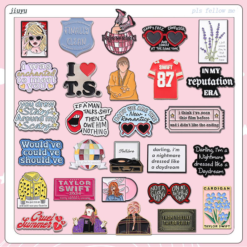 Taylor Swift Pin เข็มกลัด Reputation เพลงอัลบั้มกระเป๋าเป้สะพายหลังกระเป๋า Pin Badge เครื่องประดับสําหรับแฟนๆ Ts ของขวัญ
