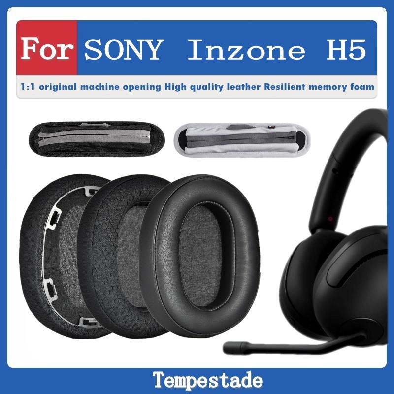 เหมาะสําหรับ Sony INZONE H5 Earmuffs หูฟังหูฟัง Earmuffs หูฟังป ้ องกันกรณีหูฟังหูฟังเปลี ่ ยนอุปกรณ ์ เสริม Head Beam เบาะฟองน ้ ําหูเบาะ