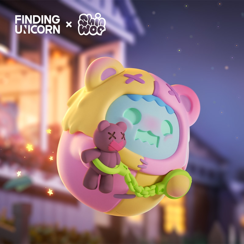 FINDING UNICORN ShinWoo Baddy Bear Town Series Blind Box（Single Box 1Pc）