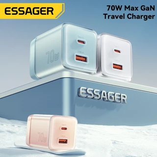 Essager 70W GaN Charger USB + ประเภท C Charger Fast Charging รองรับ PPS PD3.0 QC4.0 อะแดปเตอร์สําหรับ Android Travel Charger