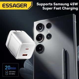 Essager 70W GaN Charger USB + ประเภท C Charger Fast Charging รองรับ PPS PD3.0 QC4.0 อะแดปเตอร์สําหรับ Android Travel Charger