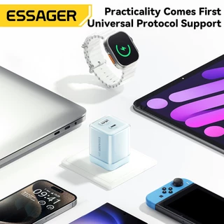 Essager 70W GaN Charger USB + ประเภท C Charger Fast Charging รองรับ PPS PD3.0 QC4.0 อะแดปเตอร์สําหรับ Android Travel Charger