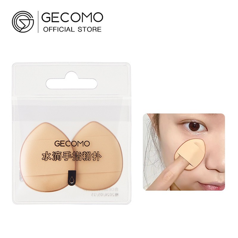 Gecomo Mini Makeup Puff คอนซีลเลอร ์ สิว Dark Circles Finger Puffs 2 ชิ ้ น/Package