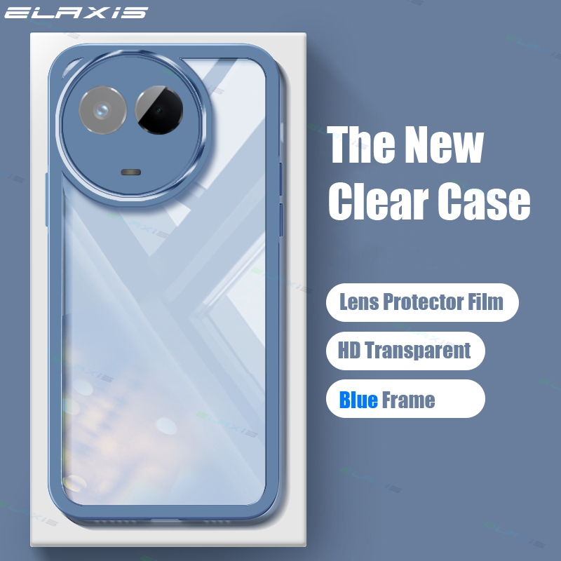 Elaxis สําหรับ Realme 11 5G/Realme 11X 5G เคสโทรศัพท์พร้อมฟิล์มเลนส์โปร่งใสนุ่มกันกระแทกฝาครอบซิลิโคนใสคลุมทั้งหมด Anti-fall ปลอก ES003