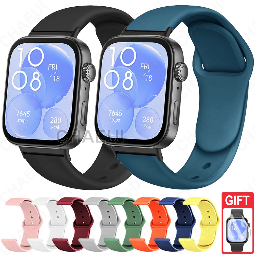 สายรัดข้อมือสายรัดซิลิโคนอุปกรณ์เสริมสร้อยข้อมือกันน้ําสําหรับ Huawei Watch Fit 5 4 Pro 3 2 / Huawei Watch Fit Special Edition – โปรปัง