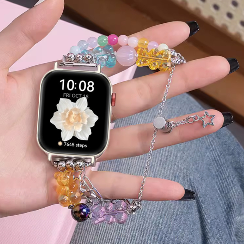Lovely Bear สาย Huawei Watch Fit 3 Strap Cute สาย Huawei Fit3 Strap Metal Replacement สาย Huawei fit 3 Strap Watch Accessory huawei watch fit 3 สาย Smart Watch Accessory